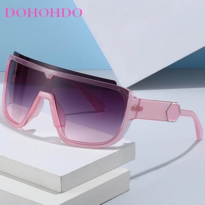 

Oversized One-pieces Sunglasses Men Women Trendy Fashion Punk Shades Outdoor Sports Hiking Windproof Goggles UV400 Gafas De Sol