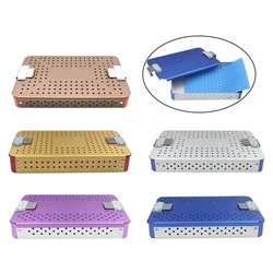 Aluminium Alloy Sterilization Tray Box Single Layer Disinfection Box Medical Instrument