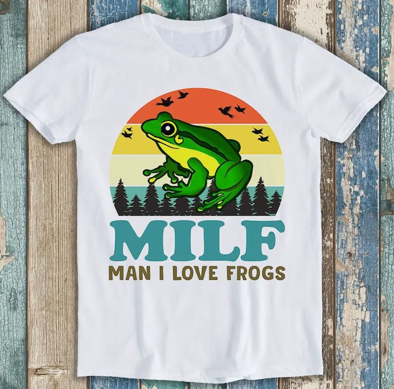 

Frog Man I Love Frogs Animal Nature Design Best Seller Retro Funny Meme Gift Tee T Shirt P757