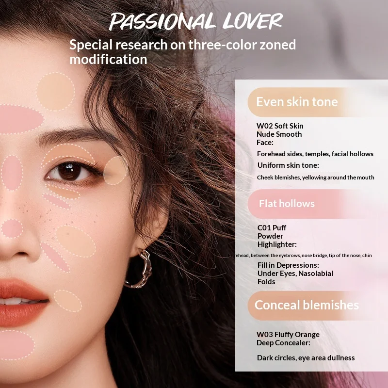 Passional Lover Graffiti Limited Color Concealer Liquid Delicate and Submissive Water Light Brightening Long-lasting No Makeup