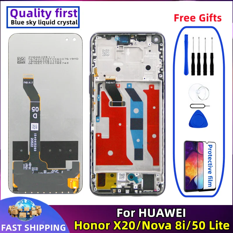 

For Huawei Honor X20 50 Lite Nova 8i LCD Original With frame Mobile Phone Display Touch Screen Digitizer Assembly Replacement