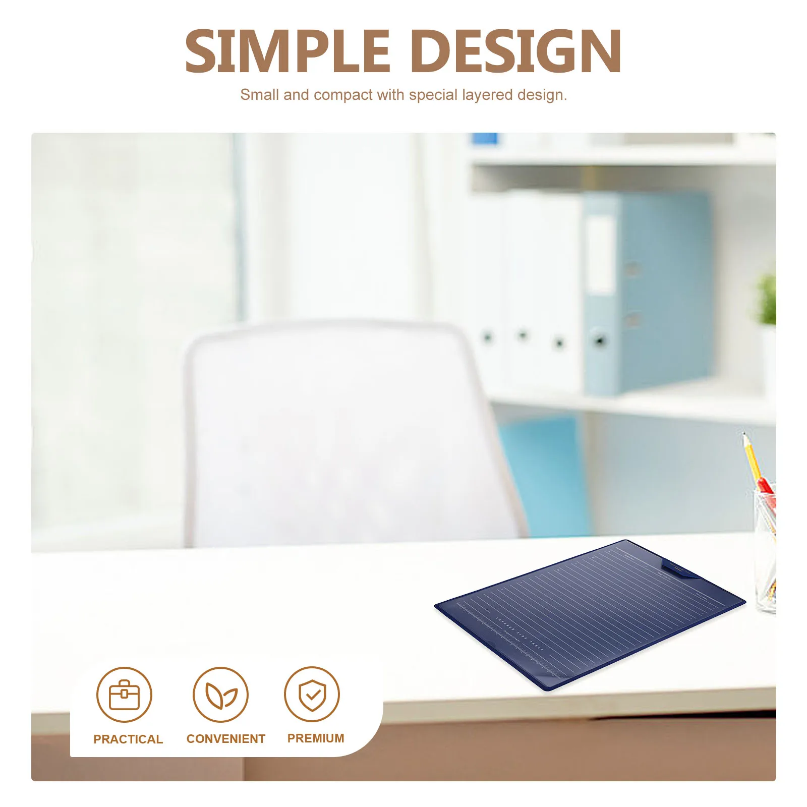 

Gray Waterproof Writing Pad Layered Design PU Board Multi Functional Office Layered Writing Pad Gaming Practical Gift