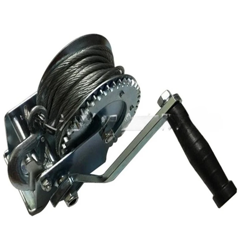 

With 8m Steel Cable 1000LBS Manual Winch Portable Ratchet Hand Winch for Trailer Towing Loading Marine Heavy Duty Metal Winches