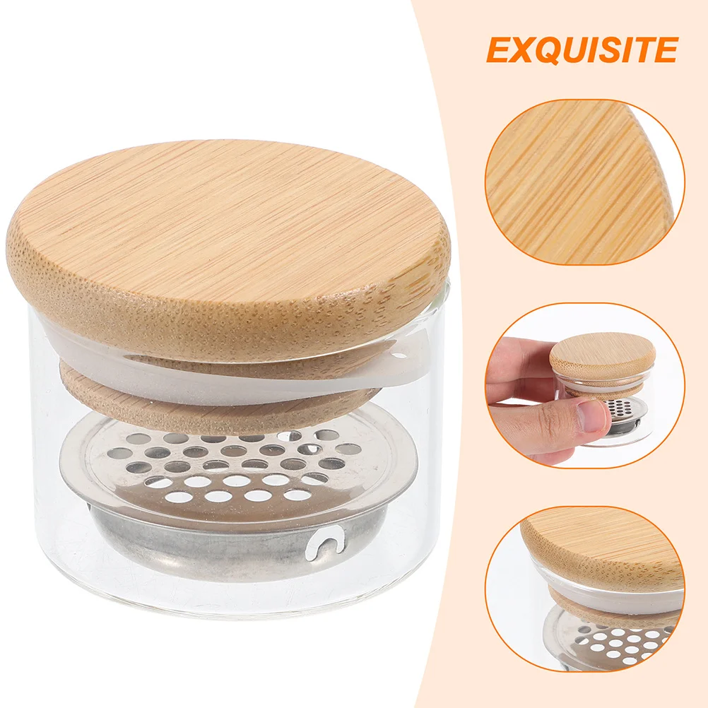 2Pcs Glass Nail Cup Manicure Nail Art Cleaning Dish Liquid Powder Mixer Durable Use Lidded Glass Bowl Nails Dish