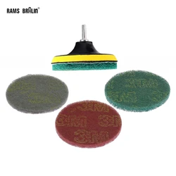 1 piece Non-woven Polishing Pad Fibre Coarse to Fine Sanding Disc 100mm / 125mm / 150mm