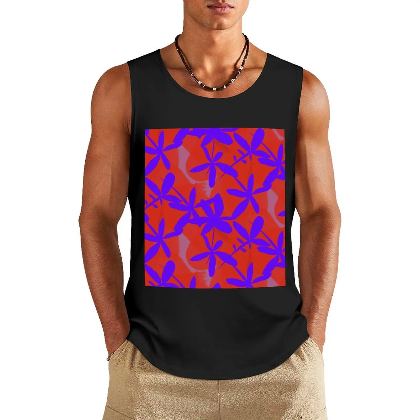 Maximalism floral Tank Top bodybuilding t-shirt gym accessories men