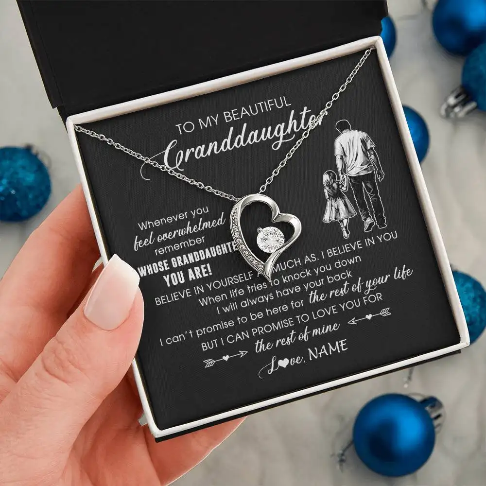 قلادة شخصية لحفيدتي ، مجوهرات من بابا الجد ، مصنوعة من الورق ، والتي هي جيدة جدا لعيد ميلاد