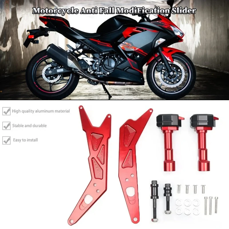 

Motorcycle Falling Protection Frame Slider Fairing Guard Crash Protector For KAWASAKI NINJA250 NINJA300 2013-2017 NINJA250/300