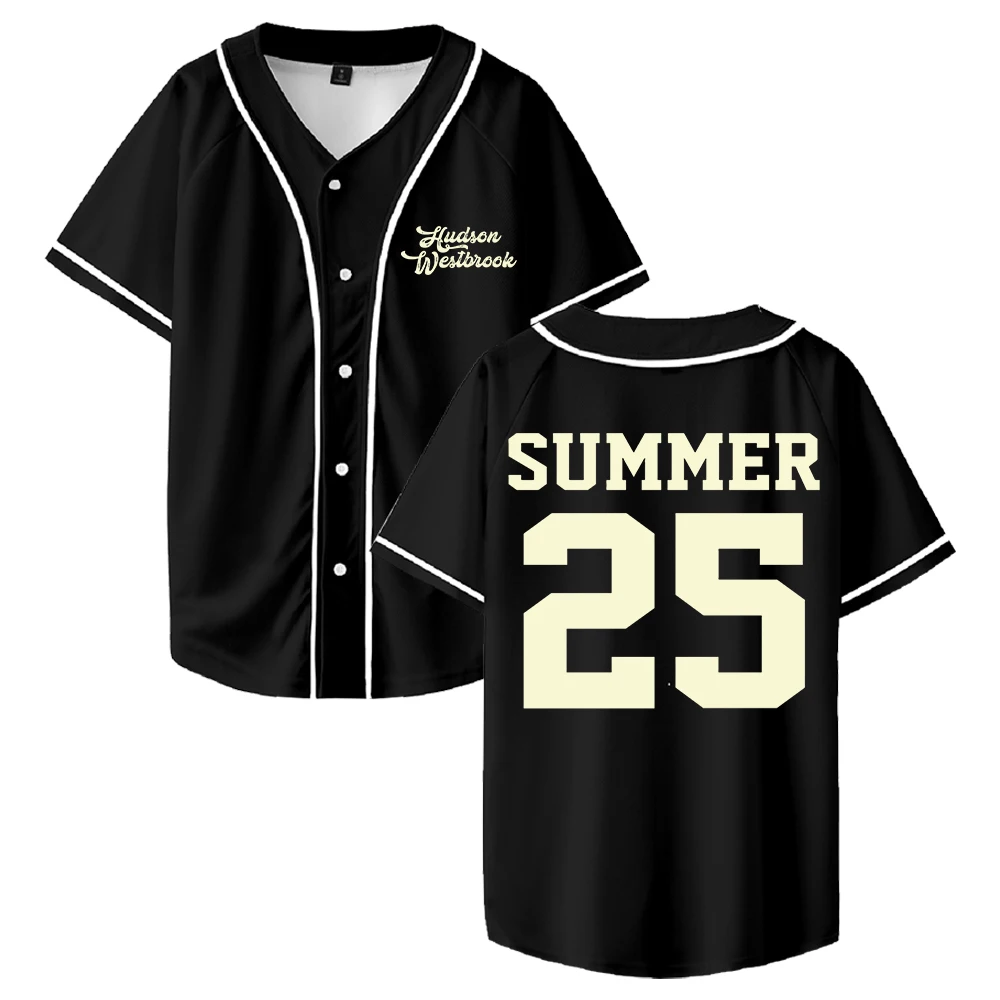 

Hudson Westbrook 25 Logo Baseball Jersey 2025 Summer Tour Short Sleeve Button-up Shirts Women Men Streetwear Tops