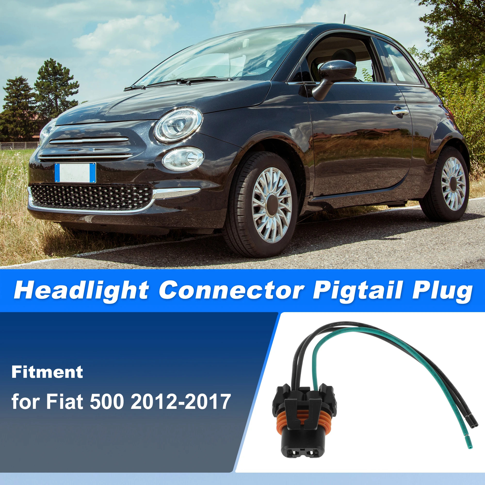 UXCELL No.9012 Halogen Bulb Connector Pigtail Wiring Harness Female Wiring Harness Socket Pigtail Cable for Headlight
