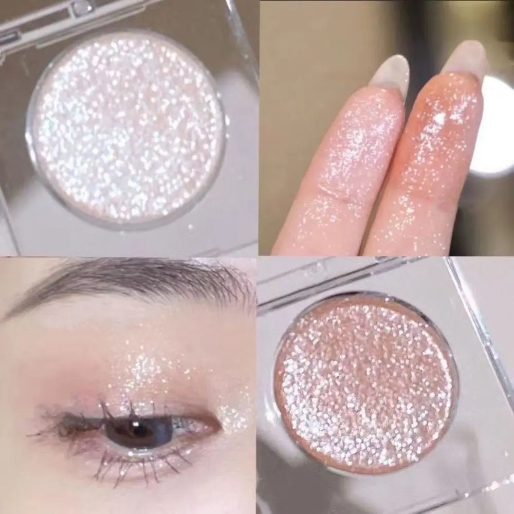 Neues einfarbiges Glitzer super glänzendes Lidschatten Perl glanz lang anhaltendes rosa Lidschatten schimmern Augen aufhellen des Make-up