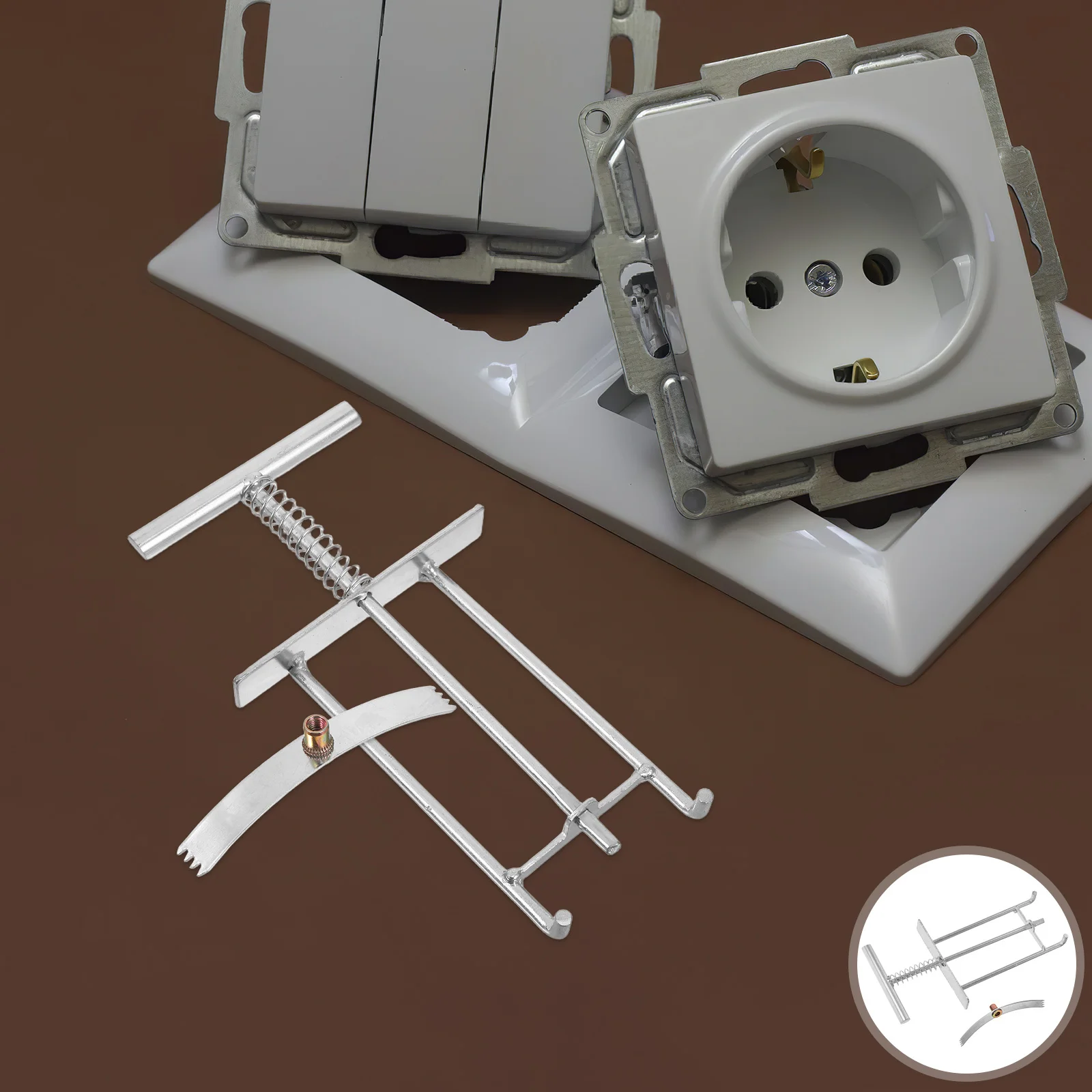 

25Pcs 86 Type Electrical Socket Repair Kit Comprehensive Solution for Loose Outlets Wall Switch Box Fixer Repair Electrical Box