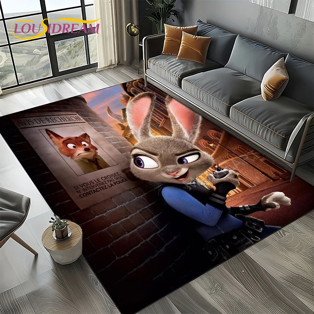 Zootopia 27 Style Cartoon Animal Judy Carpet Rug for Bedroom Living Room Home Sofa Decoration,kids Large Decor Floor Mat Gift 3D