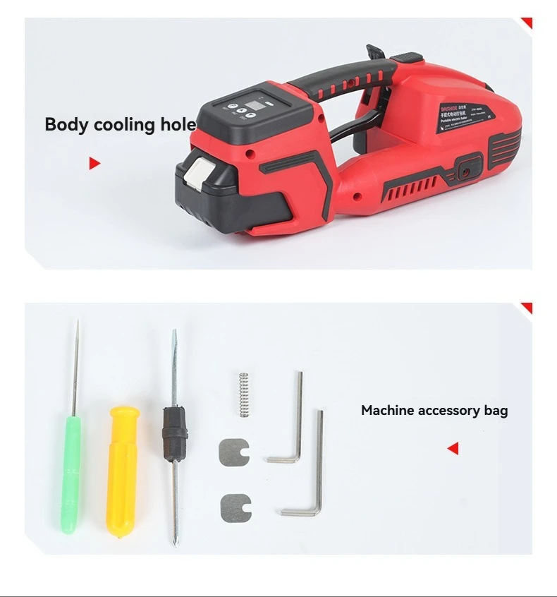 Machine Fits Makita 18V Battery, Ideal for Warehouse & Logistics Use Cordless PET Strap Hot Melt Bundling Tool Electric Packing