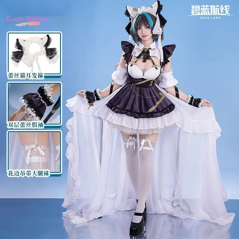 

Аниме Azur Lane HMS Чешир Косплей Костюм Униформа Хэллоуин Карнавал Вечеринка Рождественская Игра Ролевая Одежда Одежда