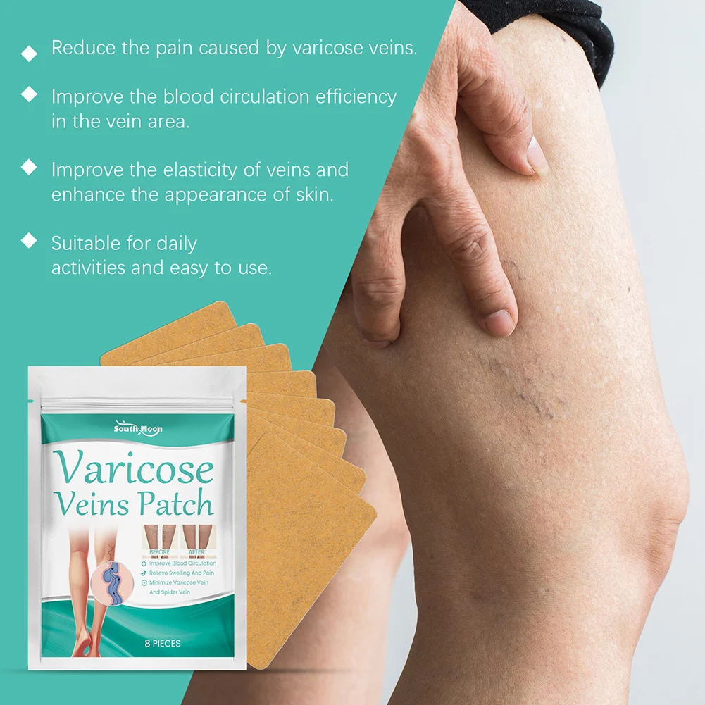 8pcs/Box Vein Target Patch Varicose Veins Treatments For Leg Natural Ingredients Leg Treatments For All Skin Types view 3