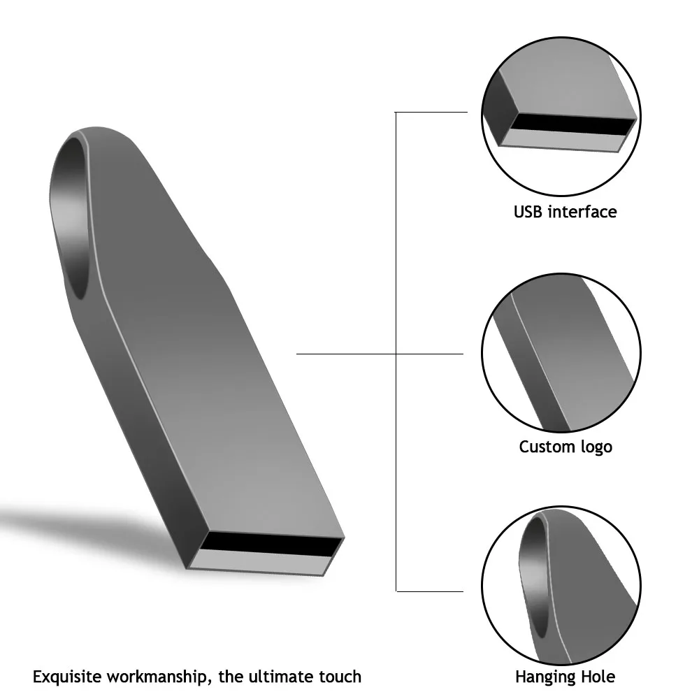Новинка 2024, USB флеш-накопитель 2,0, высокоскоростной накопитель, 64 ГБ, 32 ГБ, водонепроницаемая карта памяти, 16 ГБ, металлическая флешка, бесплатный логотип, U-диск в подарок