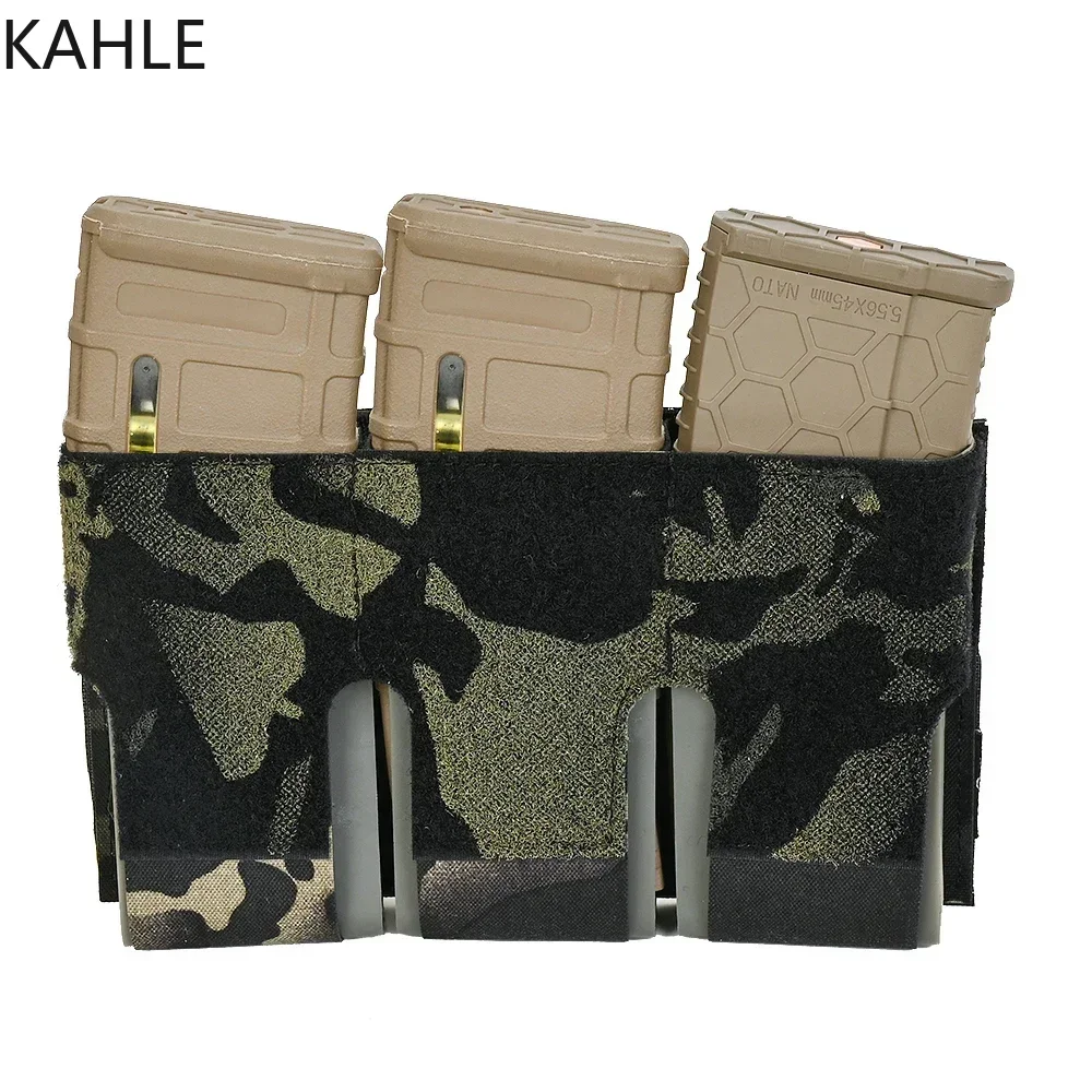 Tactical Triple 556 Magazine Pouch Airsoft Pistol Mag Pouch Kangaroo Insert 5.56 AR Magazines Hunting Bag Plate Carrier