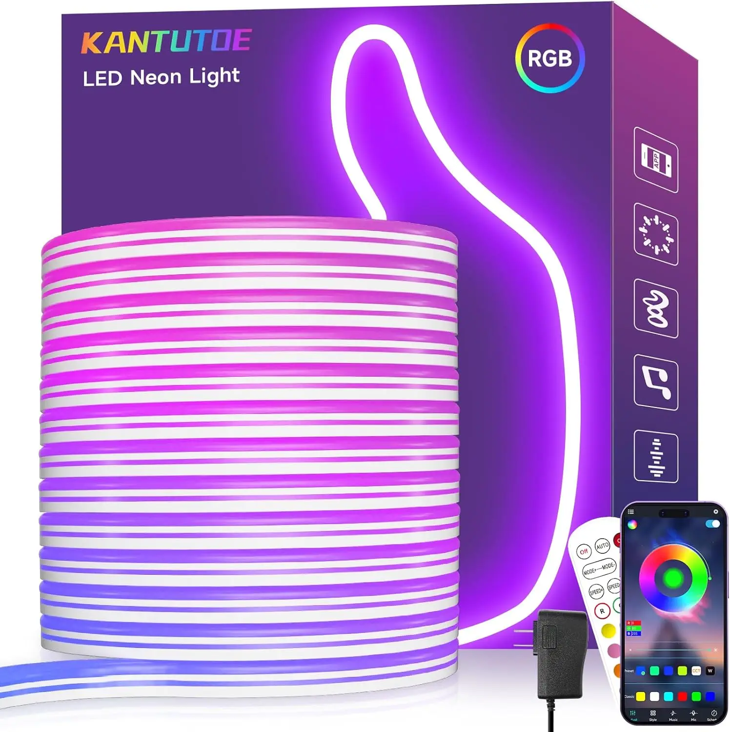 32.8Ft Rgb Led Neon…