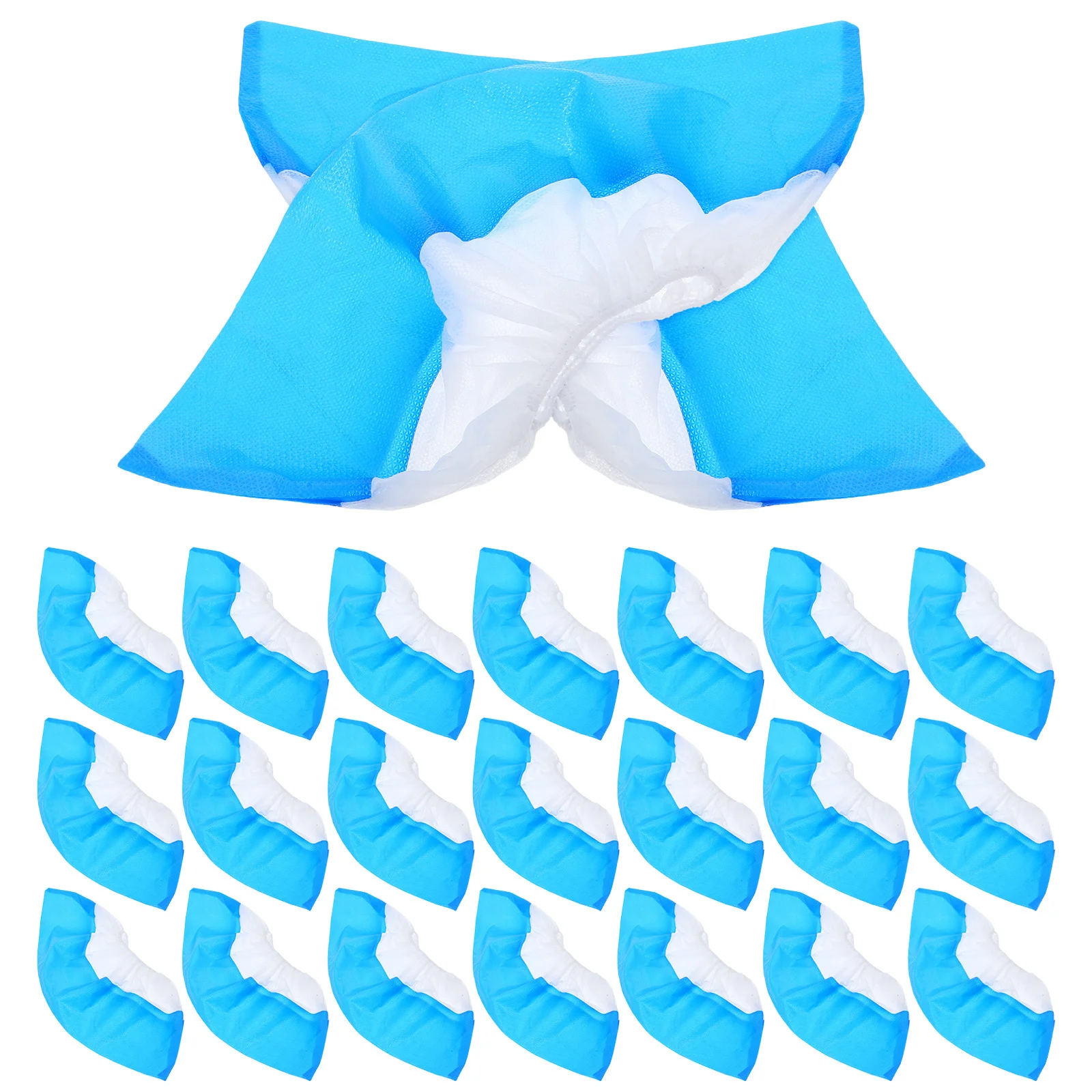 50pcs Dustproof Non-Slip Shoe Thick Disposable Boot Covers For Indoor Home Use Floor Protector Non-Woven Work Shoe Covers