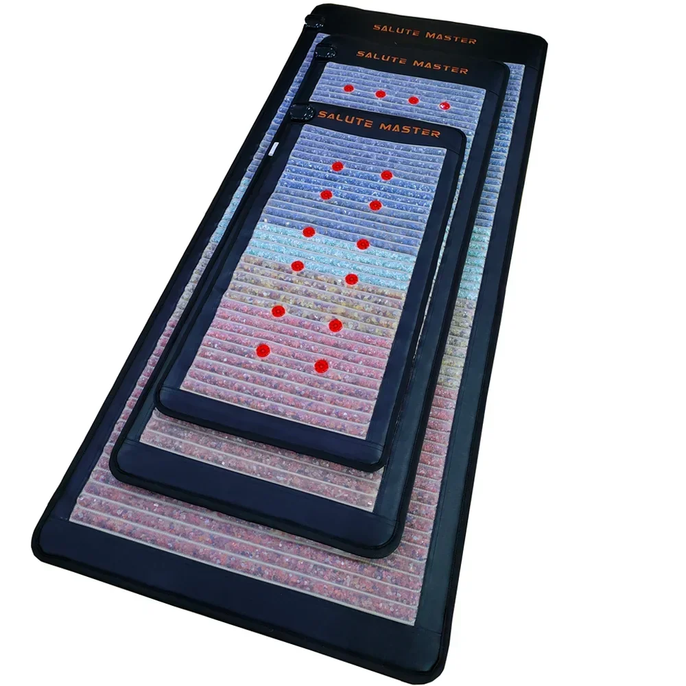 2026/MS-6500B   Magnetic Negative Ion Mattress  Led Light Therapy Thermal Heating Platinum  Mat Crystal