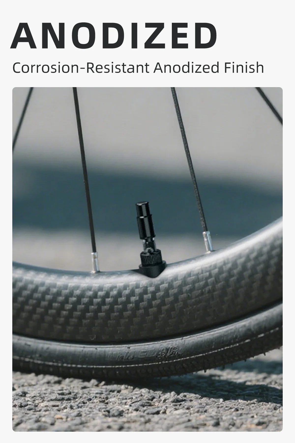 CYCLAMI 45 65 85 mm Tubeless-Ventile Fahrrad-Presta-Nippel aus Aluminiumlegierung, abnehmbares Kern-Luftventil für Rennrad, MTB, Mountainbike – Detail 2