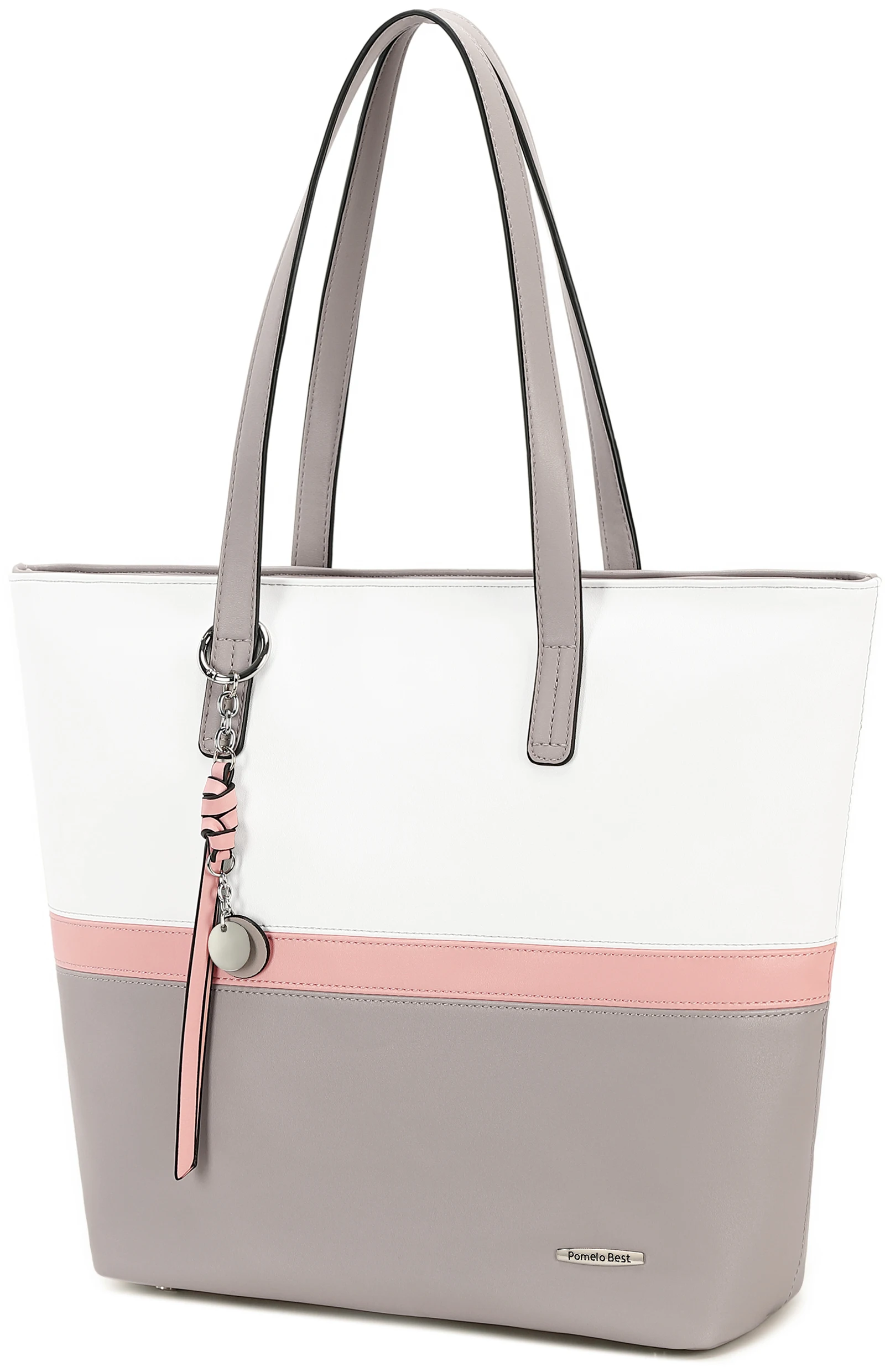 Women Handbag Ladies Shopper Large Tote Bag PU Leather Shoulder Bag with Large Compartment for Office School Shopping
