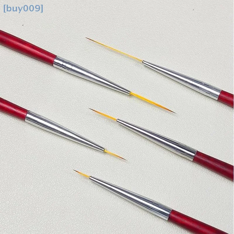 【buy009】Pinceles de madera para decoración de uñas, pincel delineador para detalles finos, pincel delineador de dibujo fino, esmalte de Gel UV, pintura de uñas también