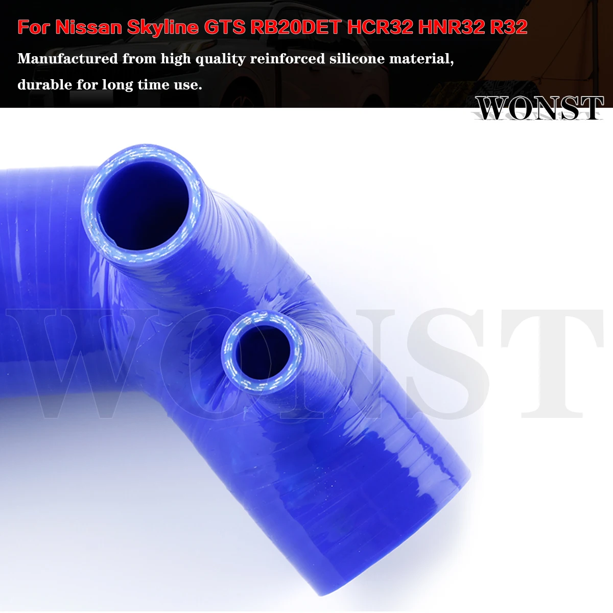 

1Pcs Silicone Induction Intake Hose For Nissan Skyline GTS RB20DET HCR32 HNR32 R32