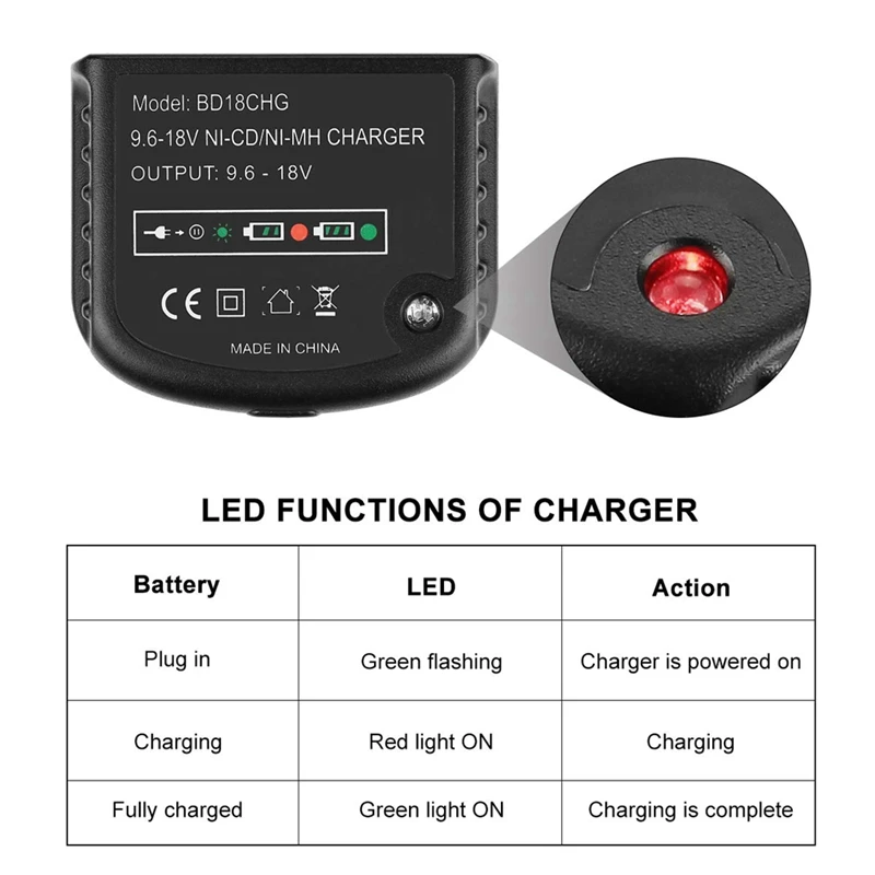 2X 9.6V-18V Multi-Volt Battery Charger For  Ni-Cd Ni-Mh Battery Hpb18 Hpb18-Ope Hpb12 Hpb14 Fs120bx US Plug