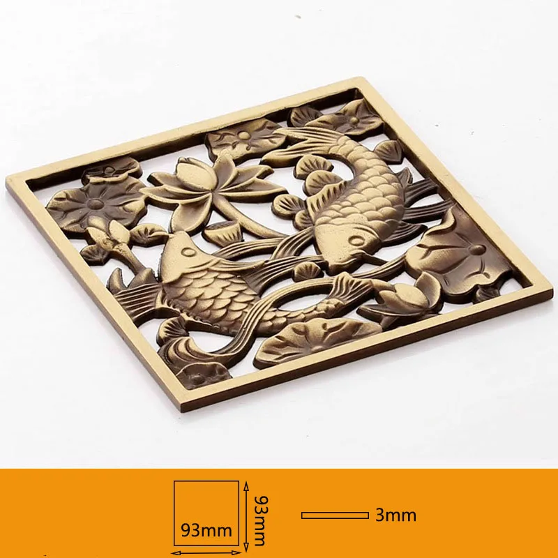 High Quality Solid Brass Made Bathroom Accessory Square Floor Drain Spare Part