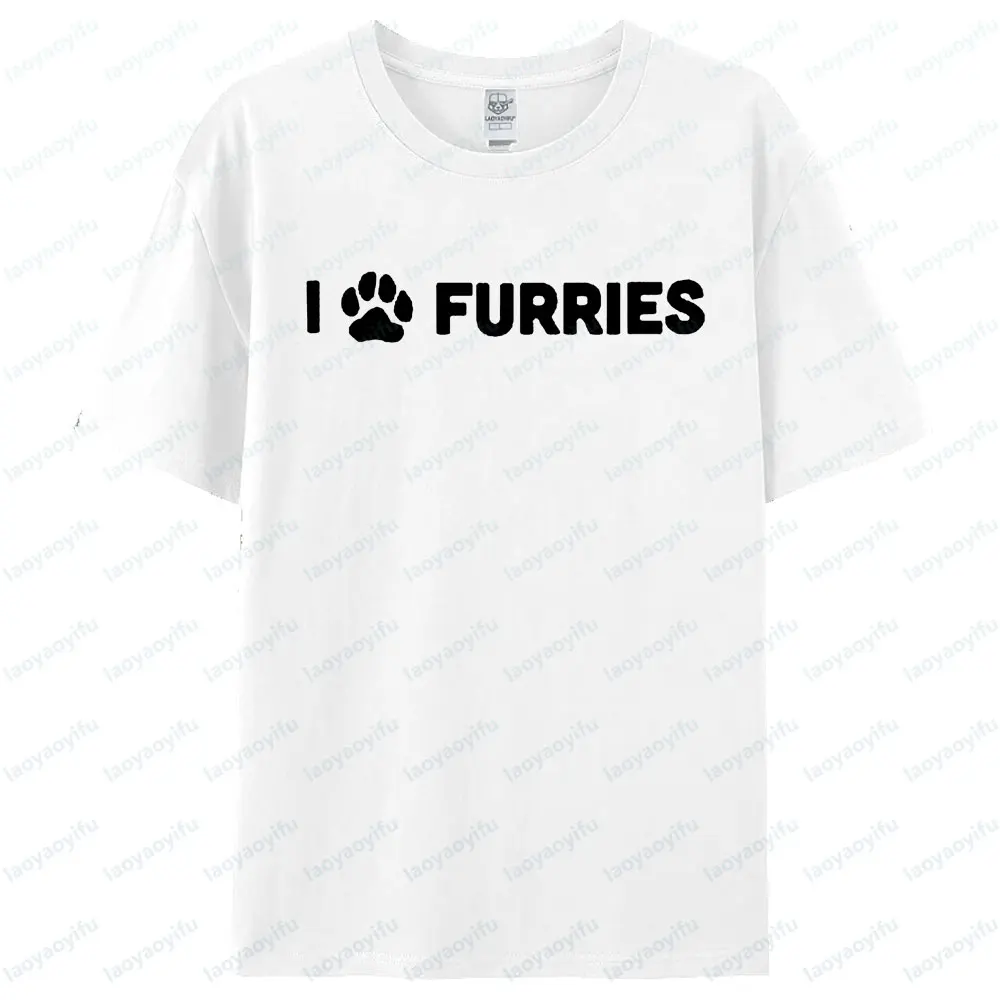 Furry Fandom Shirt Unisex Funny Furry T-Shirt FURRIES Contracted Design Tshirt Daily Life Casual Men Women Cotton Short Sleeve