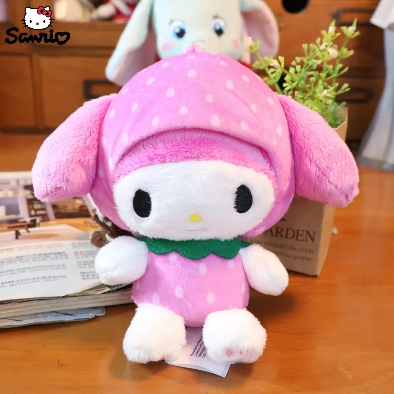 

Sanrio My Melody Strawberry Plush Doll Cute Cartoon Plush Toy Keychain Soft Stuffed Animal Doll For Kids Girls
