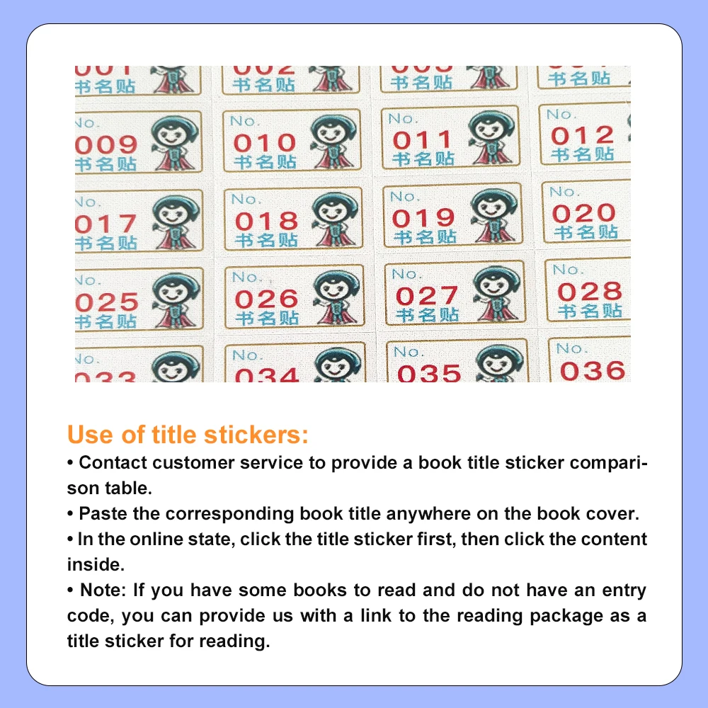 Smart Reading Pen Dedicated Pmart Stickers