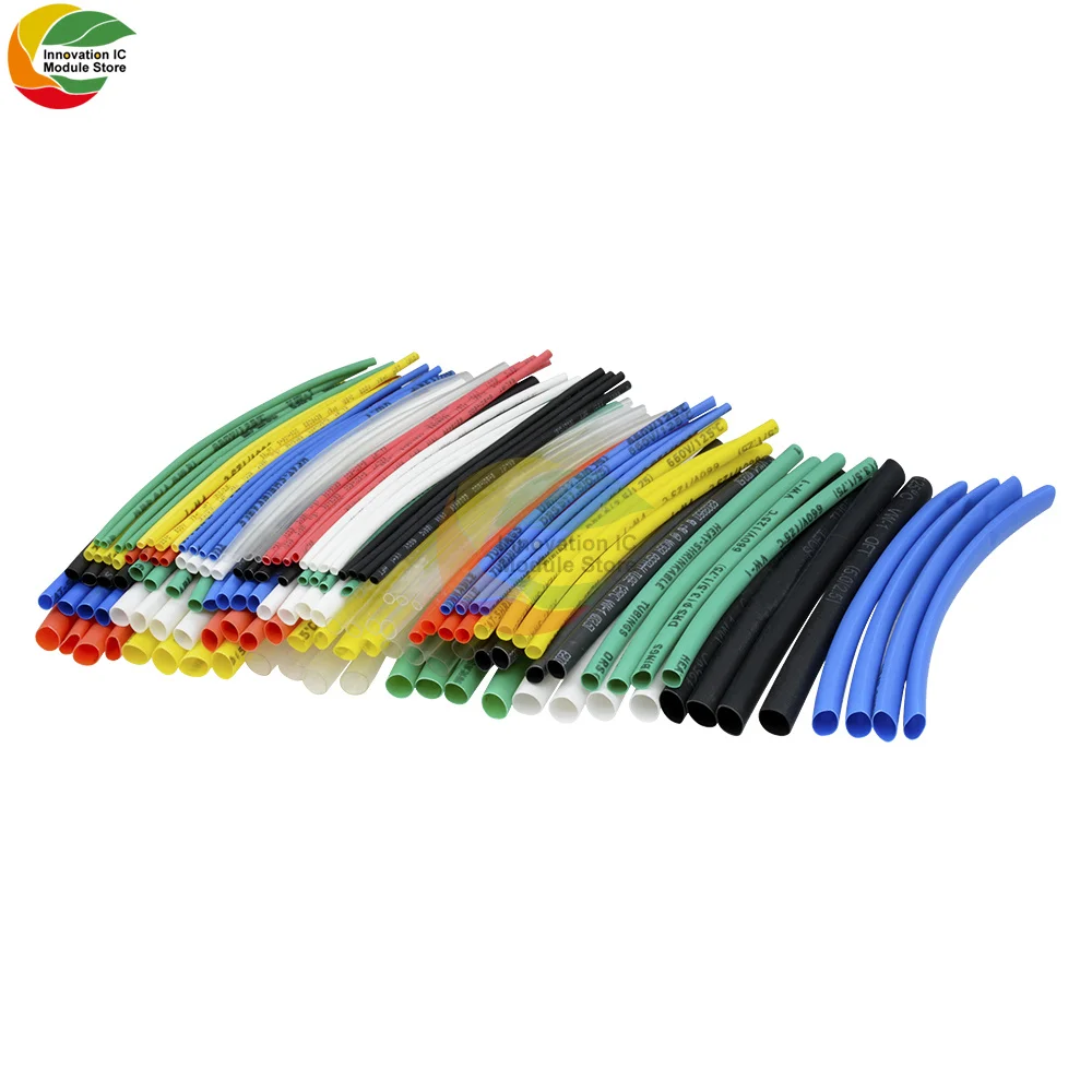 140Pcs Heat Shrink Tube Tubing Insulation Car Electrical Cable For Wrap Sleeve 5 Sizes 7 Colors Polyolefin Electric Unit Part