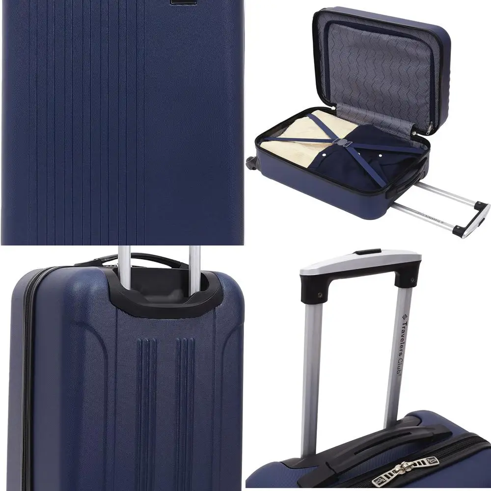 Cosmo Lage Travelers Club Luggage, 20 Navy Blue