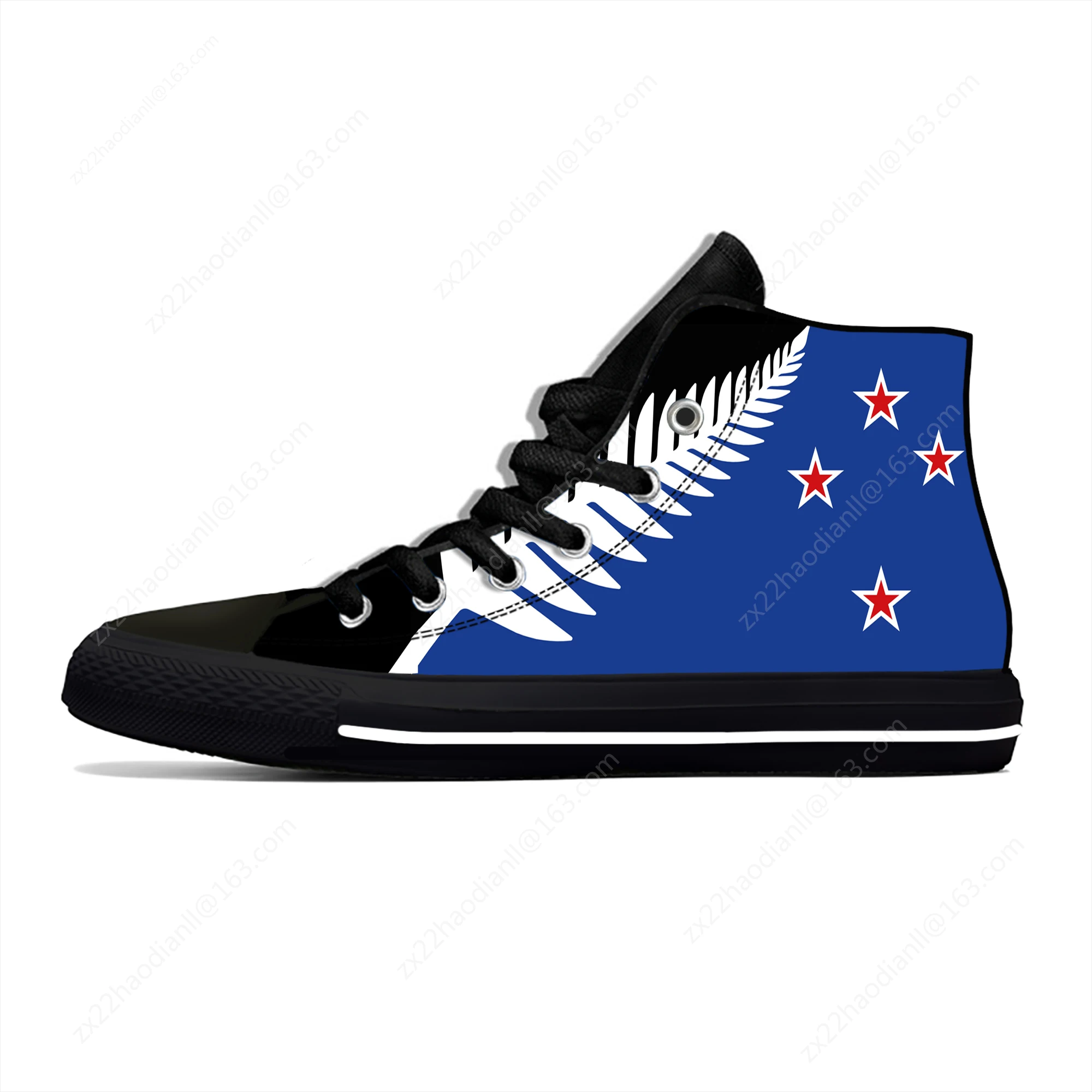 New Zealand Flag High Top Sneakers Mens Womens Teenager Casual Shoes Canvas Running Shoes 3D Print Breathable Lightweight shoe