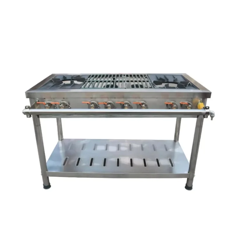 Multifunctional Industrial Restaurant Equipment 4/6/8/10/12 Commercial Gas Stove