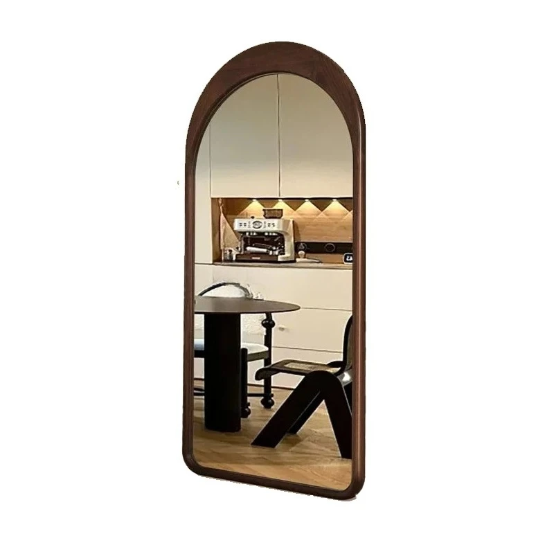 

American medieval full-body mirror household special-shaped irregular living room decorative mirror