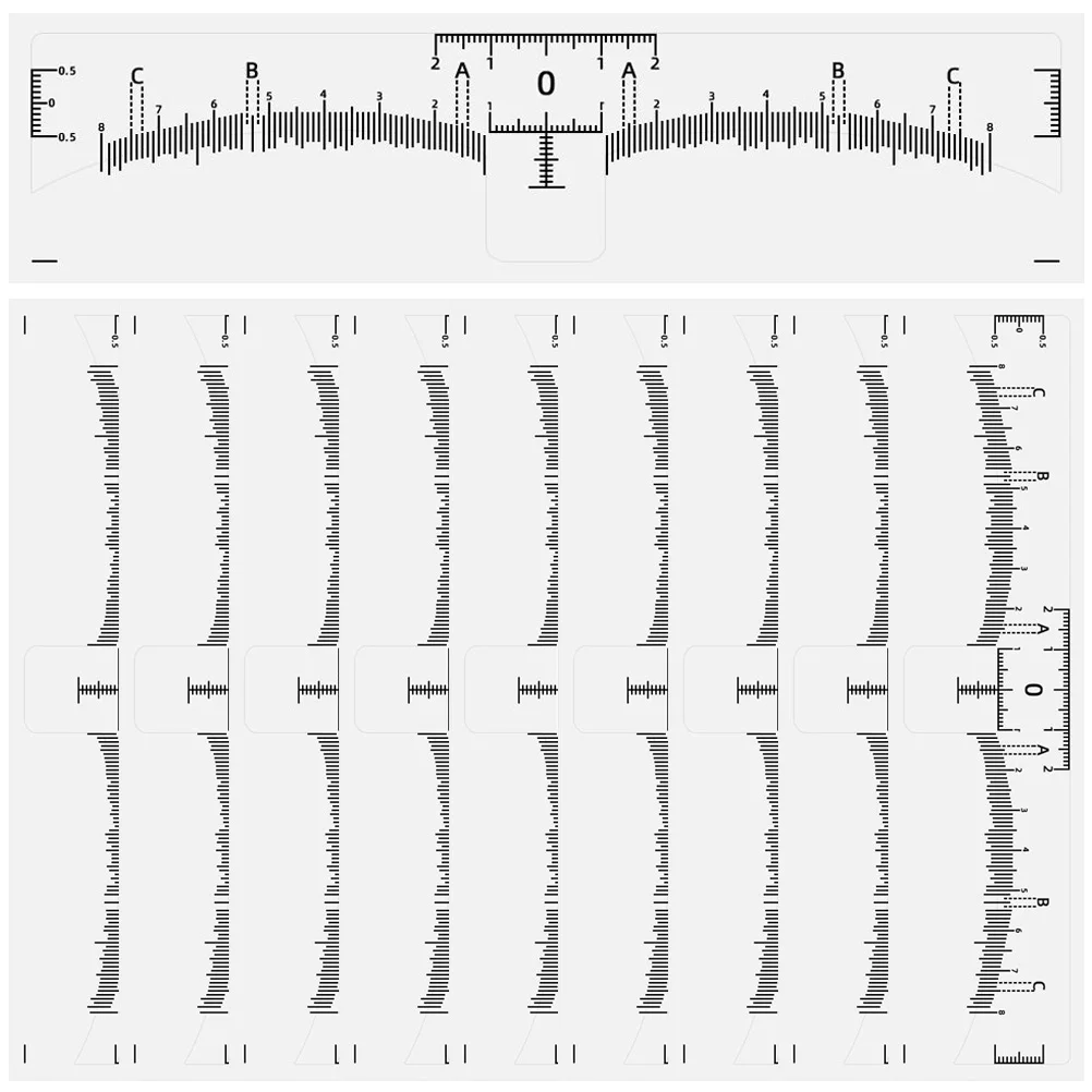 

10pcs Eyebrow Shaper Drawing Tool Measuring Ruler For Makeup Brow Framing Template Positioning Stencil Kit Tattoo Accessories