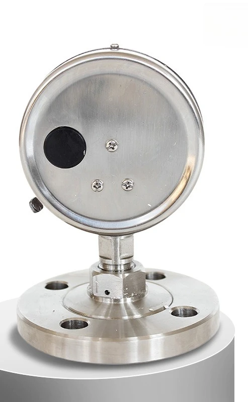 Stainless steel diaphragm pressure gauge YTP100MF shock-resistant diaphragm pressure gauge threaded flange connection