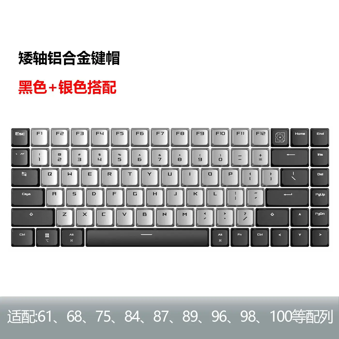 Aluminum Alloy Low Profile Keycaps Set Cross Switch Laser Engraved Custom Original Handmade Keycaps for Mechanical Keyboard DIY