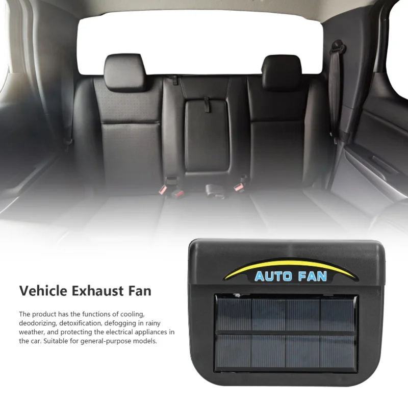 Car Solar Exhaust Fan Ventilation Device Demist Energy Conservation Cooling Fan Big Board Vehicle