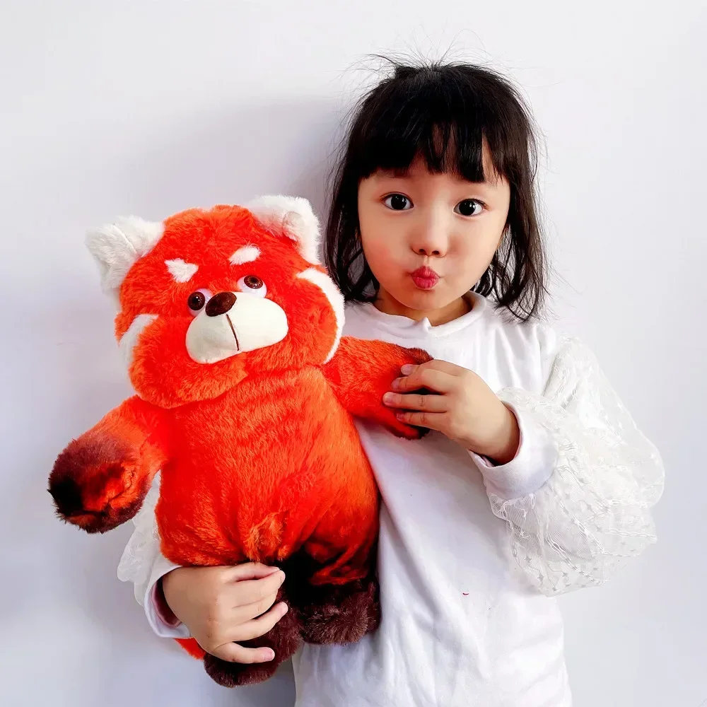 40cm Disney Panda Rojo juguete de peluche Pixar girando oso de dibujos animados periférico de animé lindo Animal muñeca almohada regalo para niños