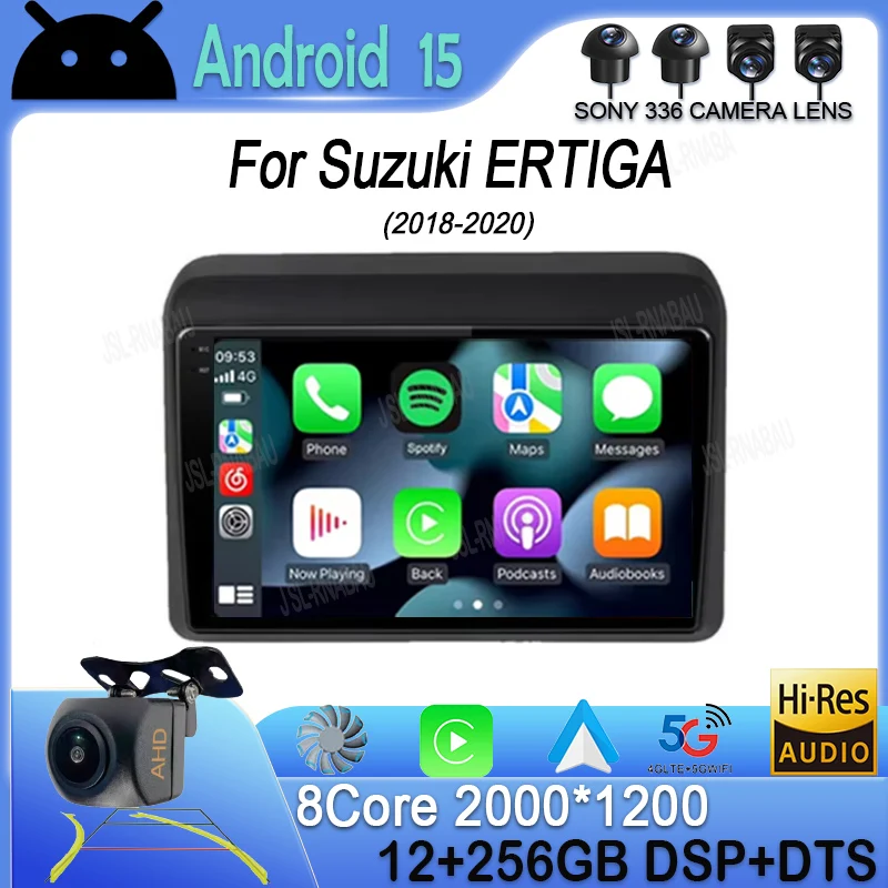

Android 15 радио стерео 9 дюймов для Suzuki ERTIGA 2018 2019 2020 мультимедийный плеер Carplay Bluetooth 2 Din автомобильный GPS видеонавигатор