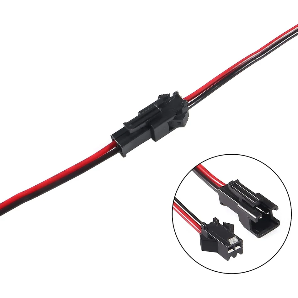 10Pairs 15cm Long JST SM Connector terminal wire 2Pin 3P 4P 5P 6P Plug Male to Female splice Wire Connectors red and black wire