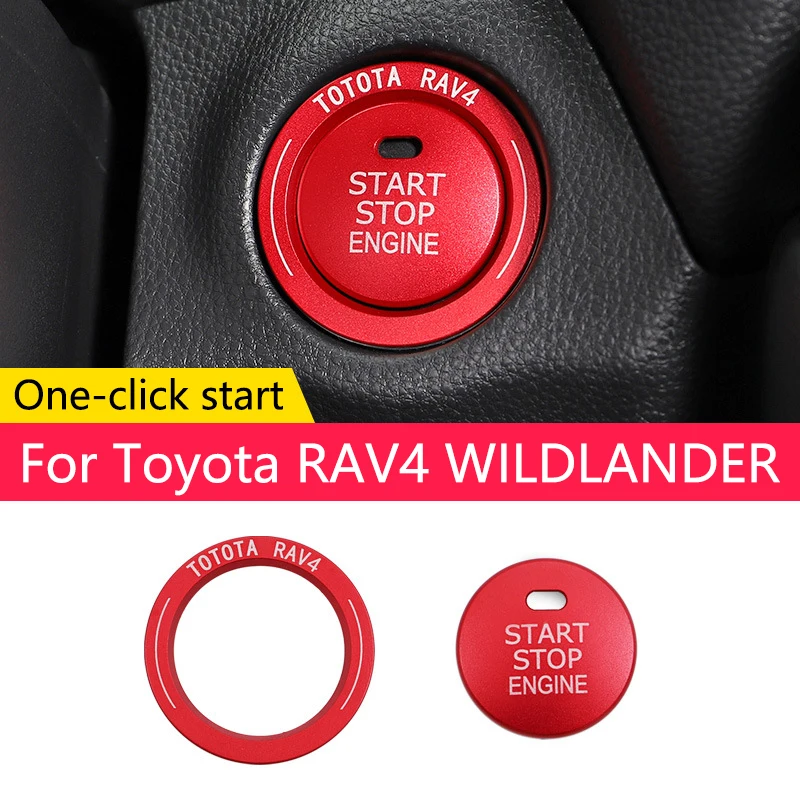 

For Toyota Rav4 Wildlander 2020 Car Engine One-Click Start Stop Button Ring Covers Decoration Stickers