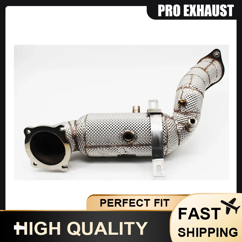 Stainless Steel Exhaust System Downpipe for Maserati Ghibli Levante 2.0T Catalytic Downpipe Heat Shield Competitive Head Section