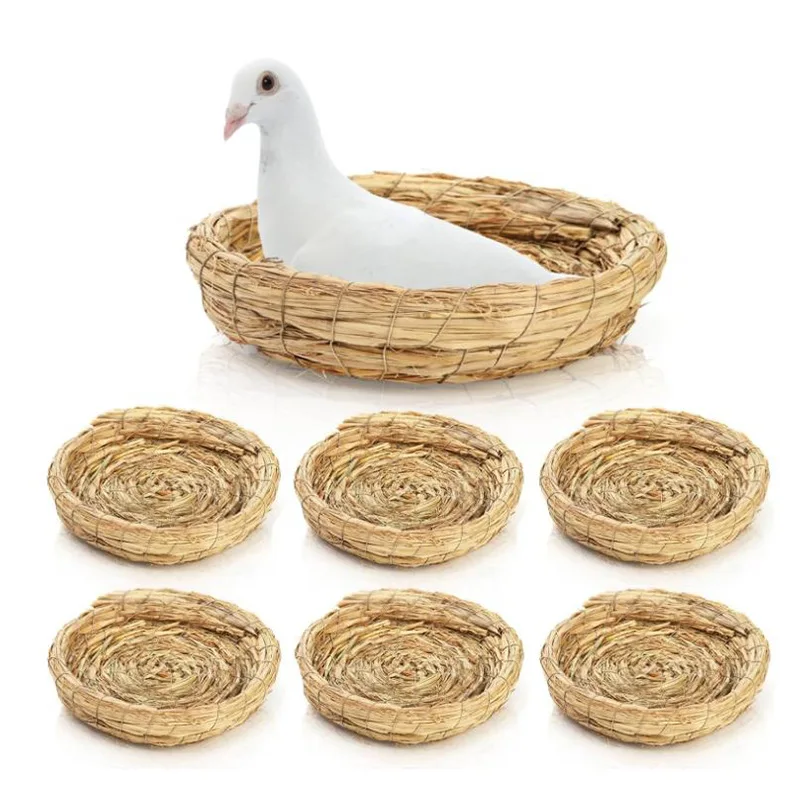

Grass Woven Hand Simulated Bird Nest Straw Chicken Nest Pet Supplies Bird House Parrot Accessories Birds Pet Products