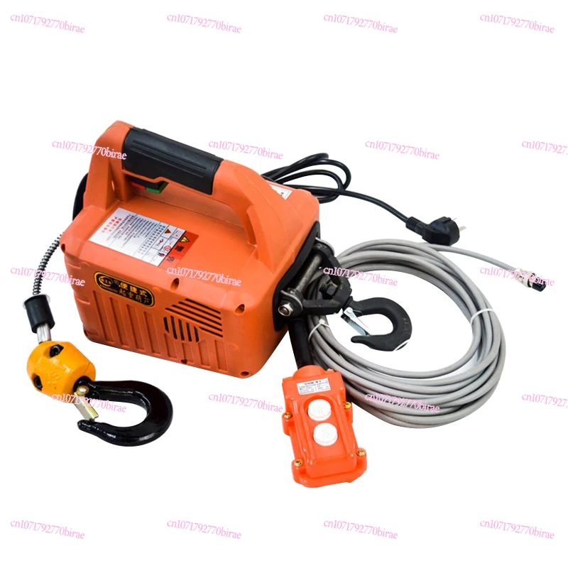 500KG Load Portable Electric Winch Traction Hoist Manual/Remote Control/Wire Control Electric Hoist 220V/110V Hoist Lifting Tool